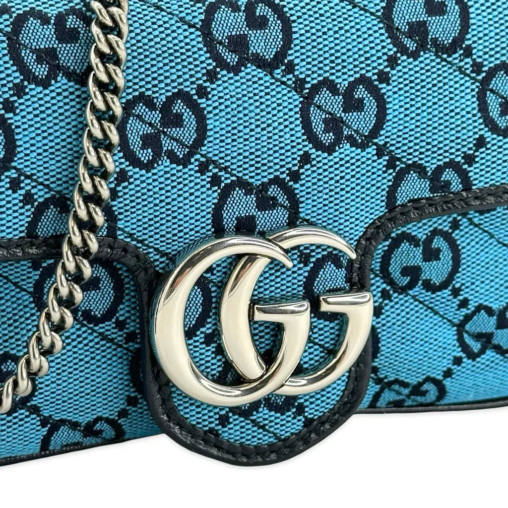 GUCCI  GG Canvas Super Mini Marmont Shoulder Bag