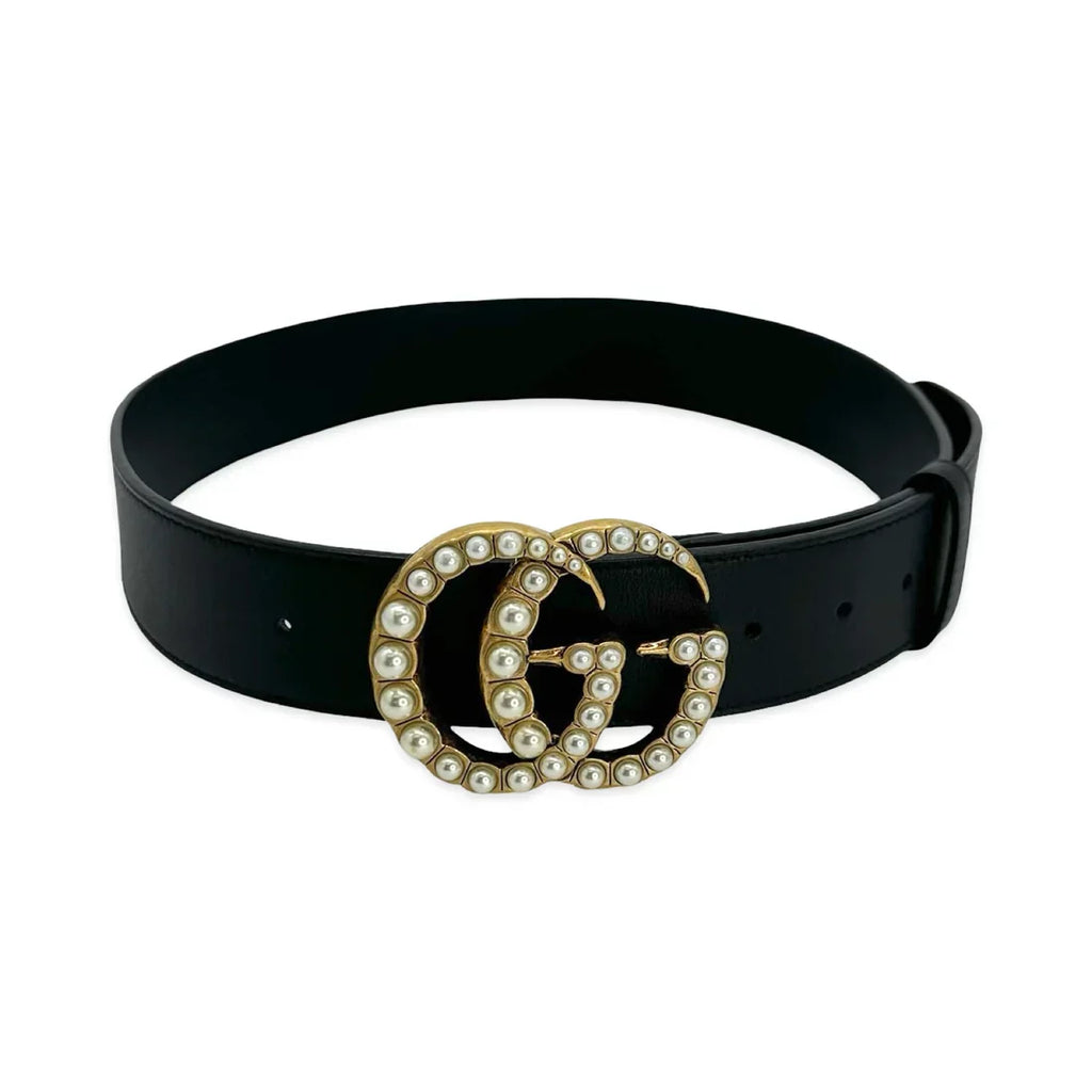 Gucci - Calfskin GG Supreme Pearl Belt