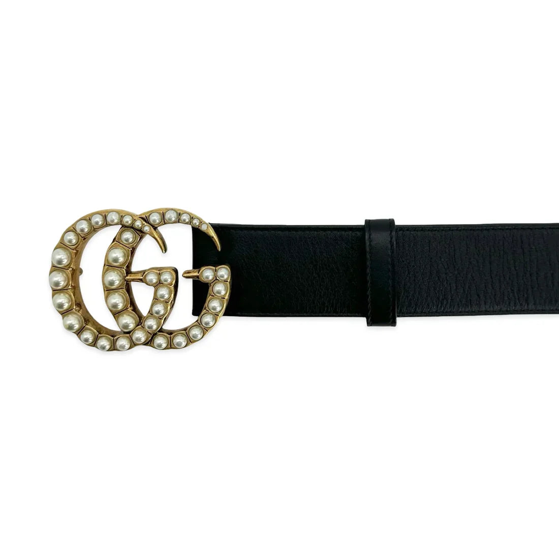 Gucci - Calfskin GG Supreme Pearl Belt