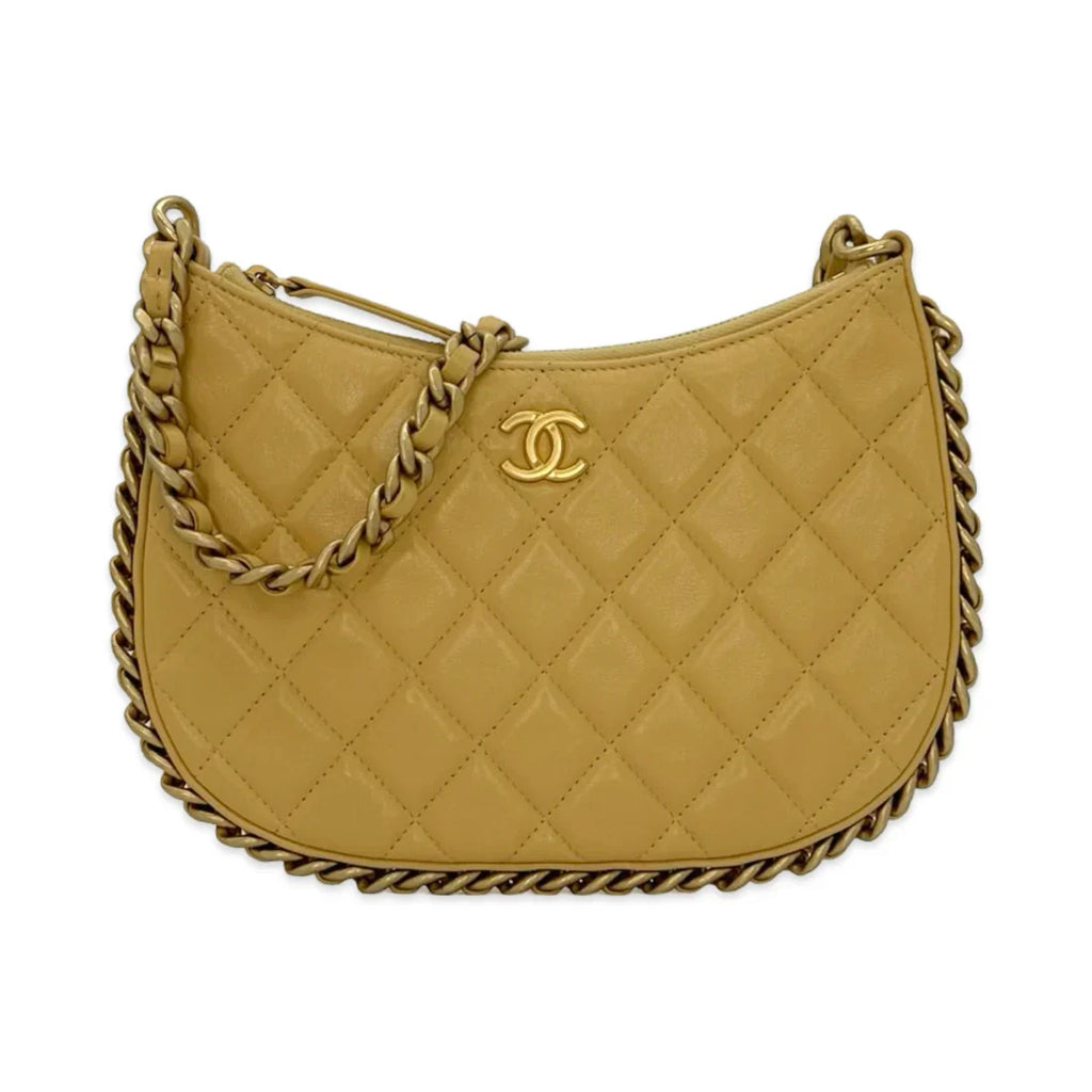 CHANEL  Calfskin Chain Around Shoulder Bag