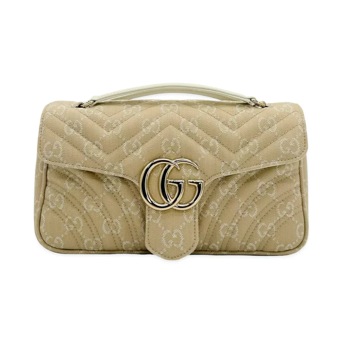 Gucci GG Canvas Quilted Mixed Media Marmont Bag