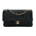 CHANEL  Coco Pleats Embossed Medium Classic Double Flap