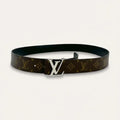 Louis Vuitton Damier Ebene Essential LV Leather Belt
