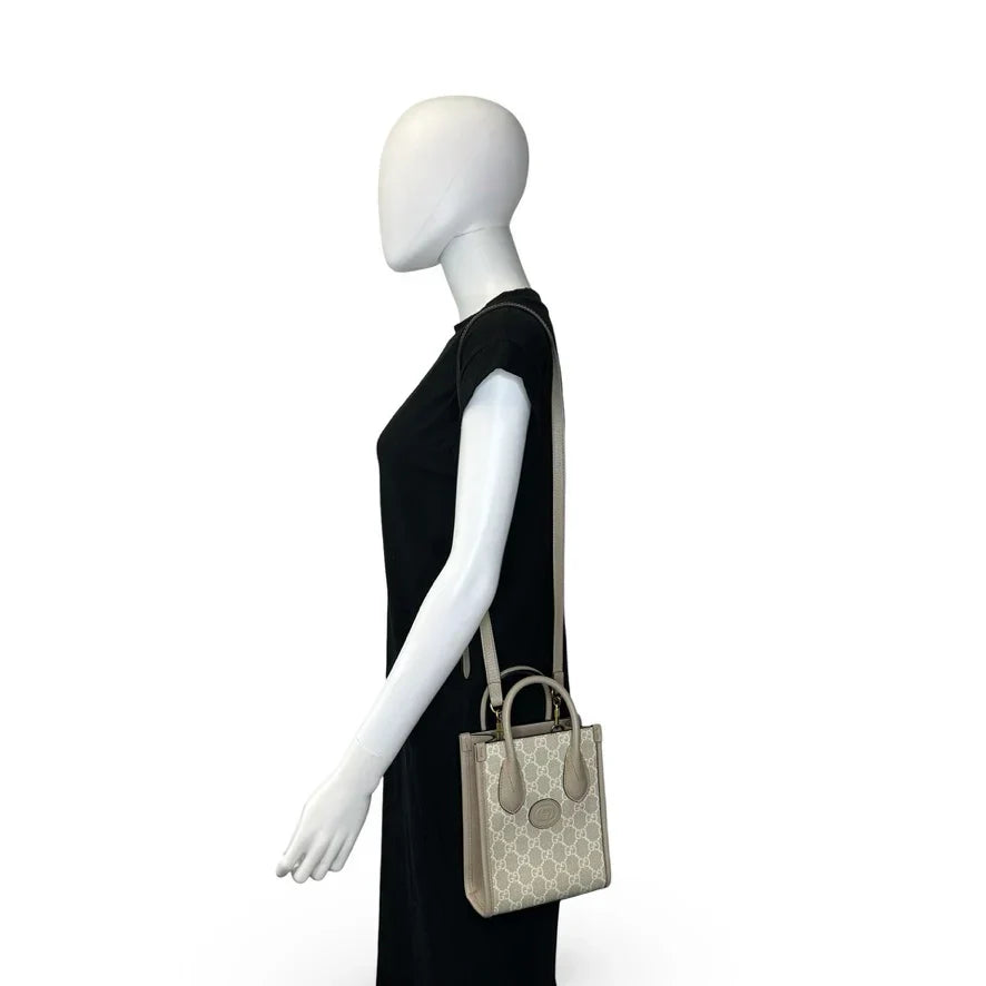 GUCCI  GG Supreme Interlocking G Mini Tote