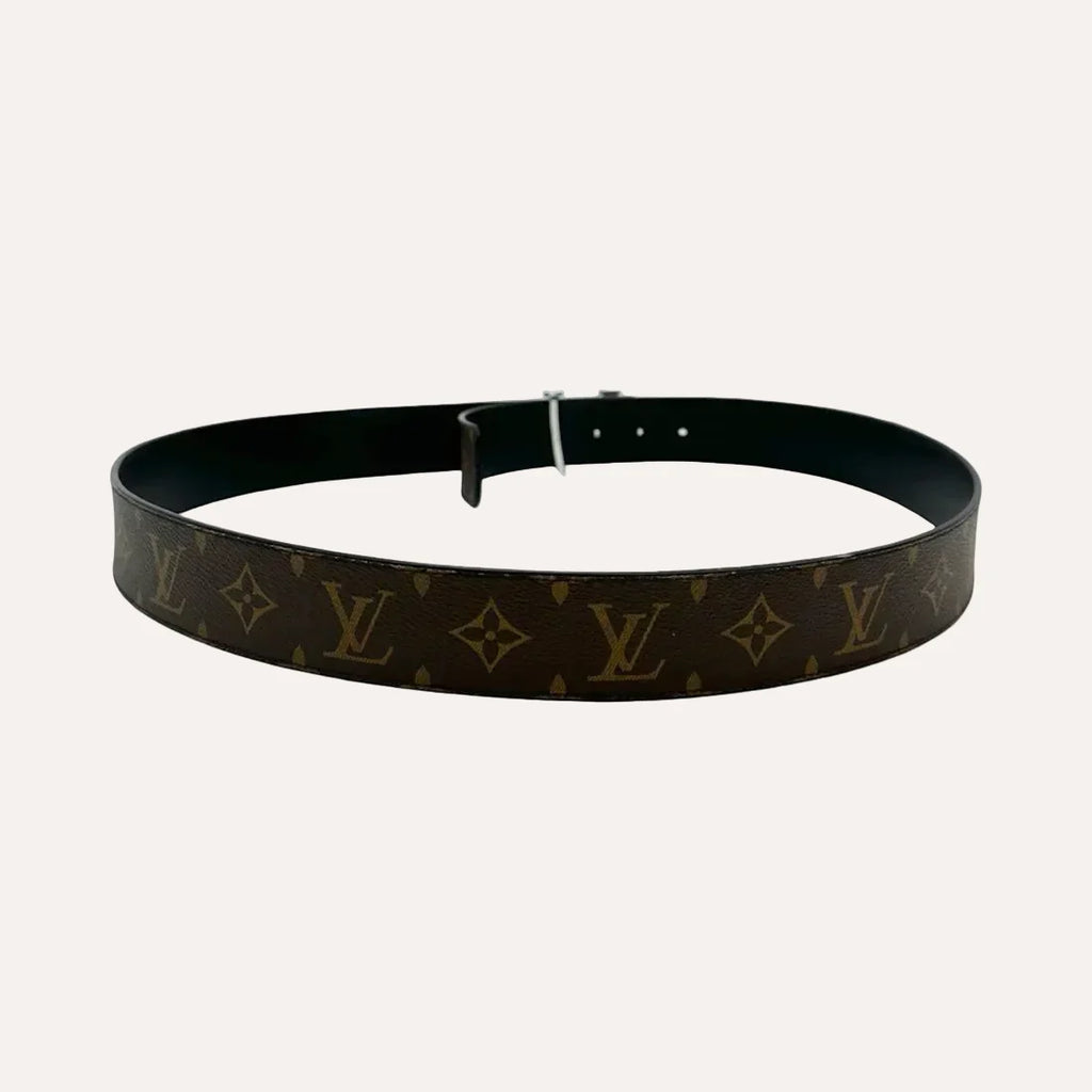 Louis Vuitton Damier Ebene Essential LV Leather Belt