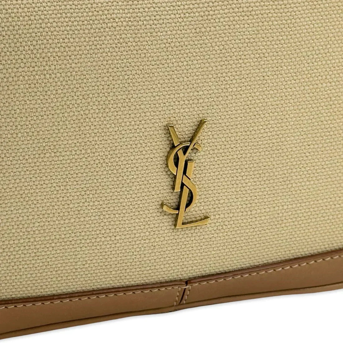 SAINT LAURENT  Woven Canvas Supple Camera Bag