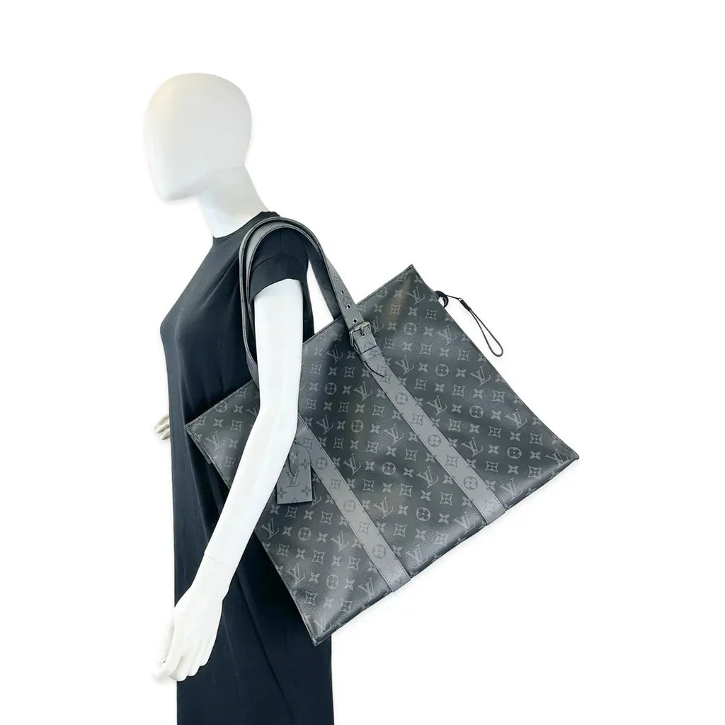LOUIS VUITTON  Monogram Eclipse Cabas Zippe GM Luggage Tote