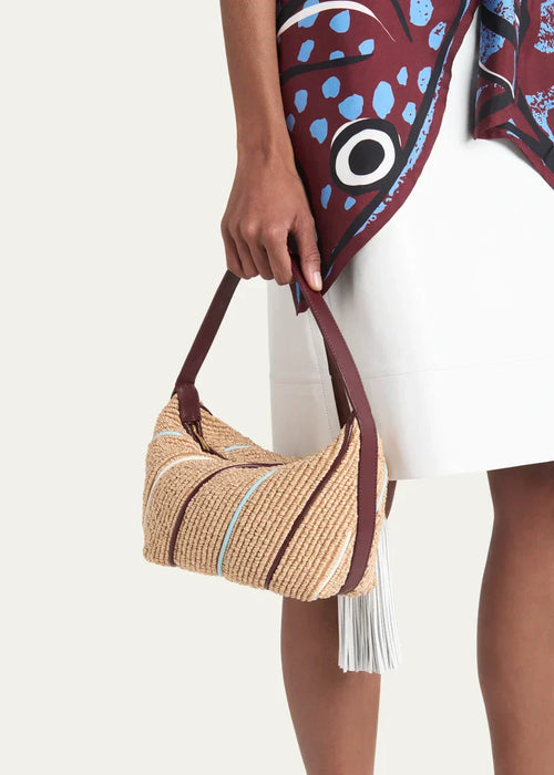 Bottega Veneta Wallace Mini Striped Shoulder Bag