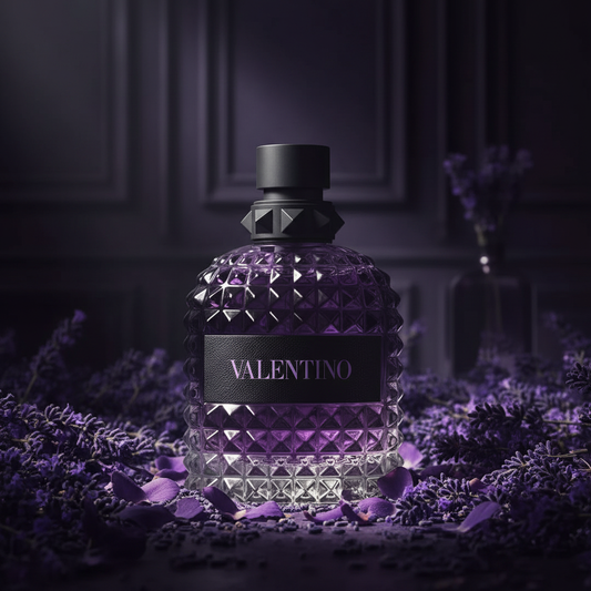 Valentino Born in Roma Donna with purple lavender flowers