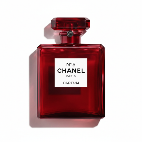 Chanel No.5 Red Edition front view white background