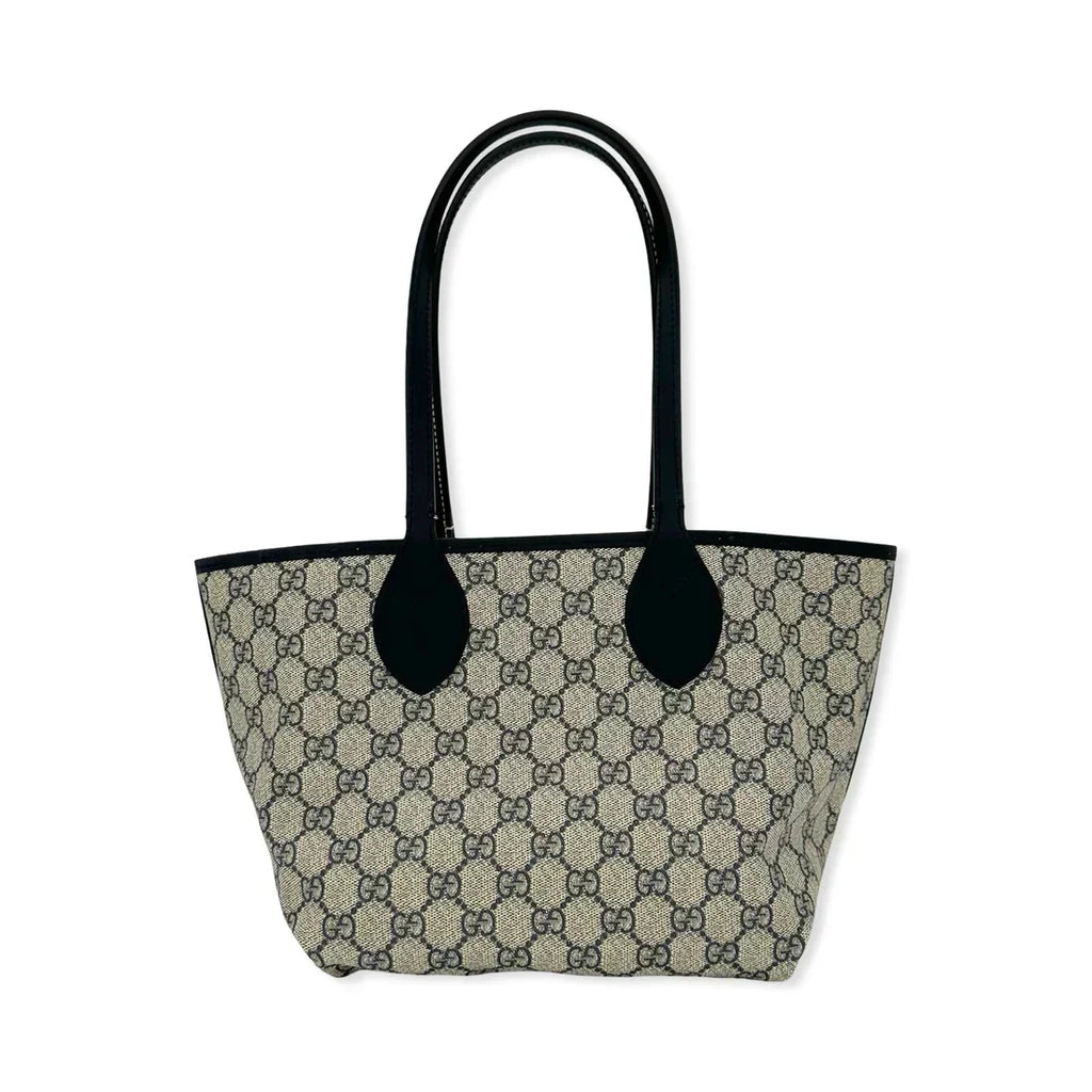 GUCCI  GG Supreme Reversible Denim Logo Tote