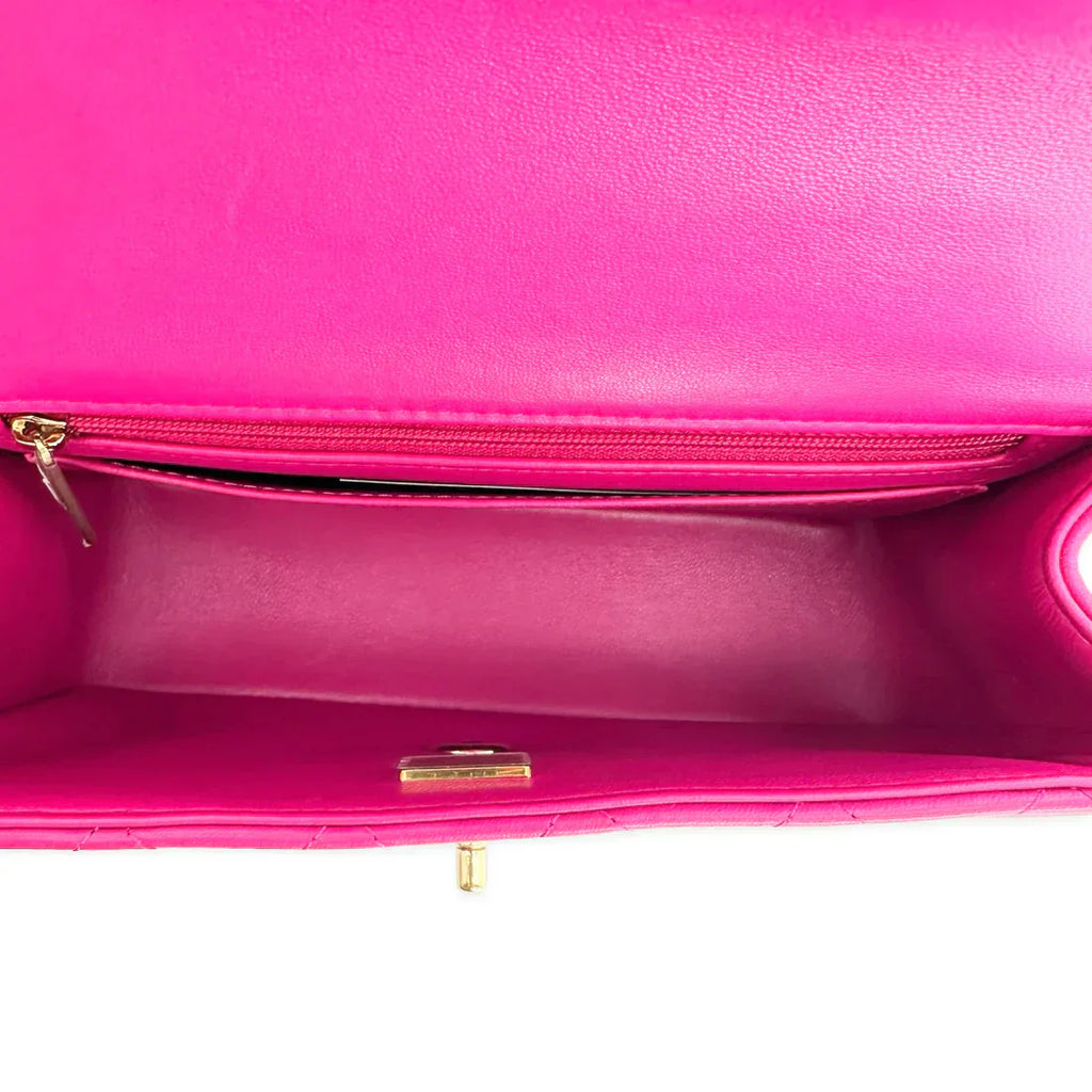 CHANEL  Quilted Lambskin Mini Rectangular Top Handle