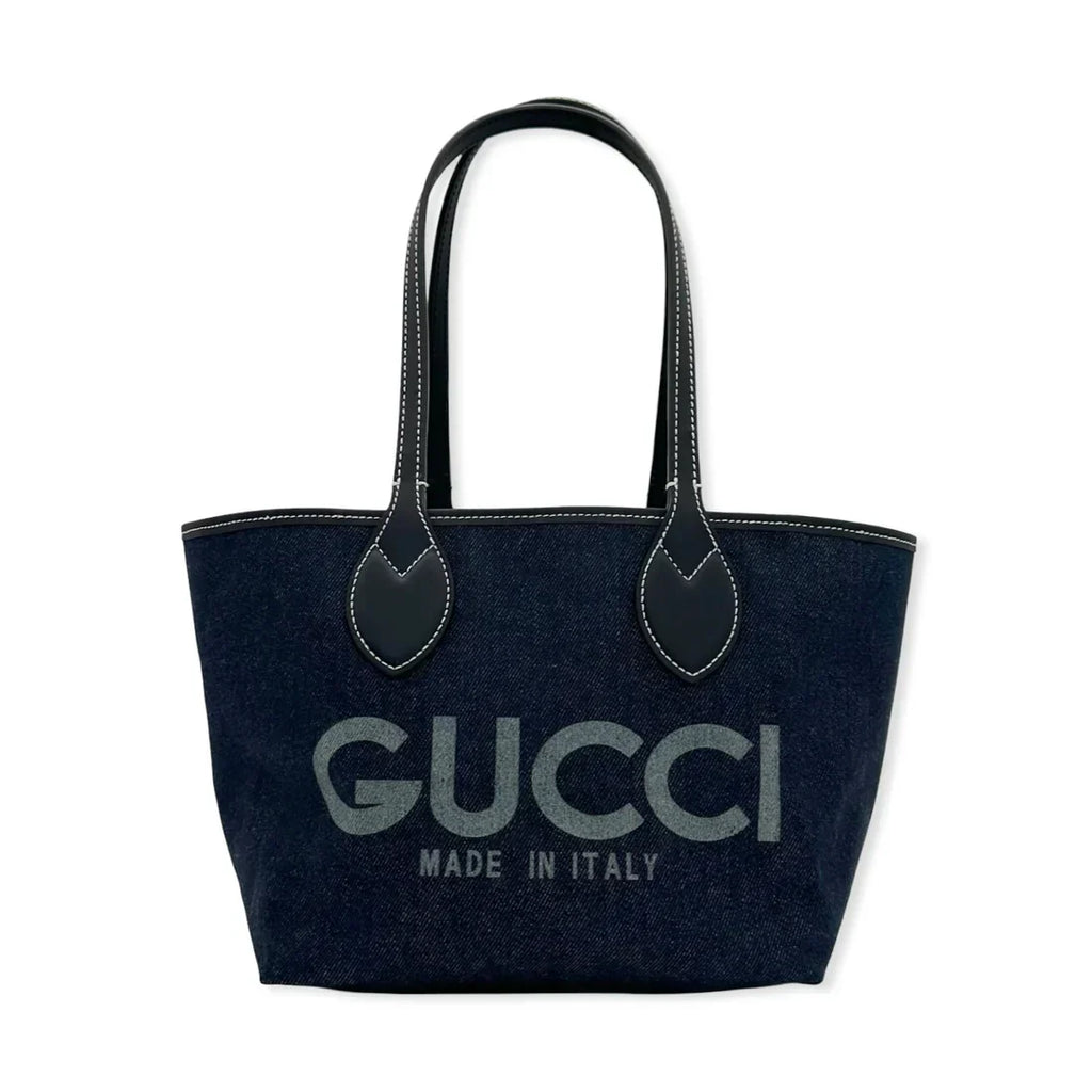 GUCCI  GG Supreme Reversible Denim Logo Tote