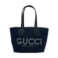 GUCCI  GG Supreme Reversible Denim Logo Tote