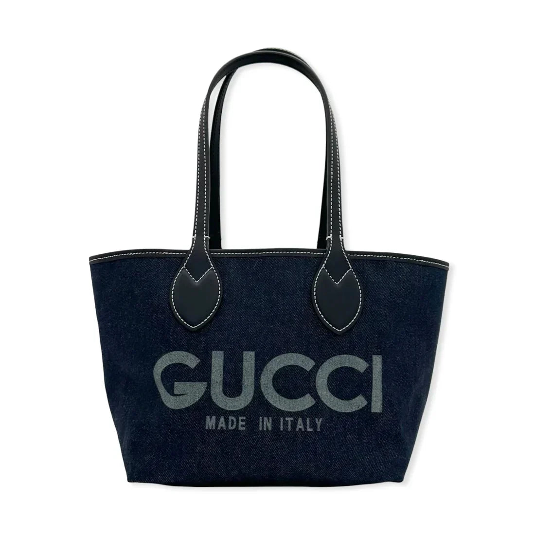 GUCCI  GG Supreme Reversible Denim Logo Tote
